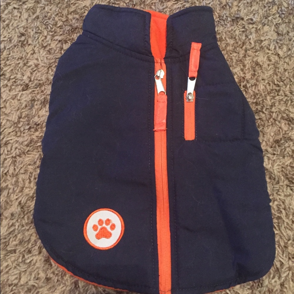Navy blue dog jacket